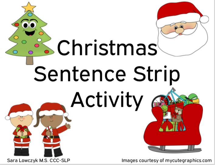 Christmas Sentence Strip Activity image