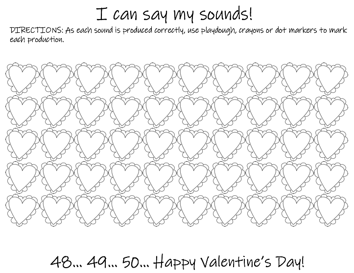 Valentine’s Day Articulation Trial Mat image