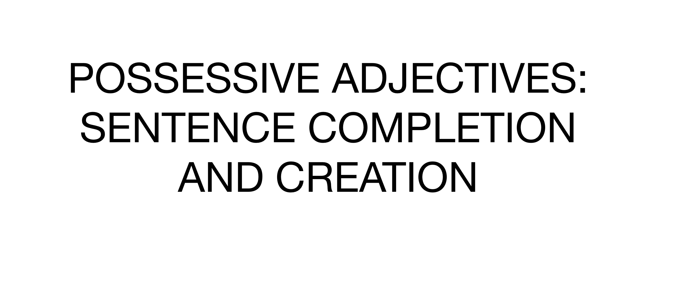 possessive-adjectives-sentence-completion-and-creation