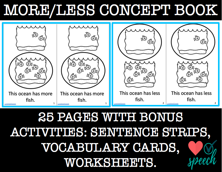 More/Less Basic Concept Book In Black and White image