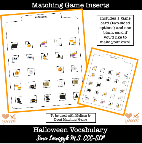 Flip-To-Win Matching Game Halloween Insert image