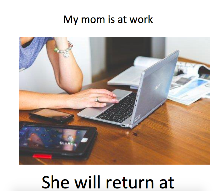 Mom/Dad At Work Visual Support image