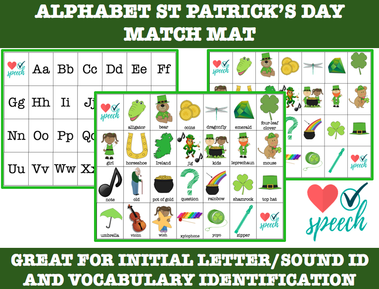 Alphabet Match Mat For St. Patrick’s Day image