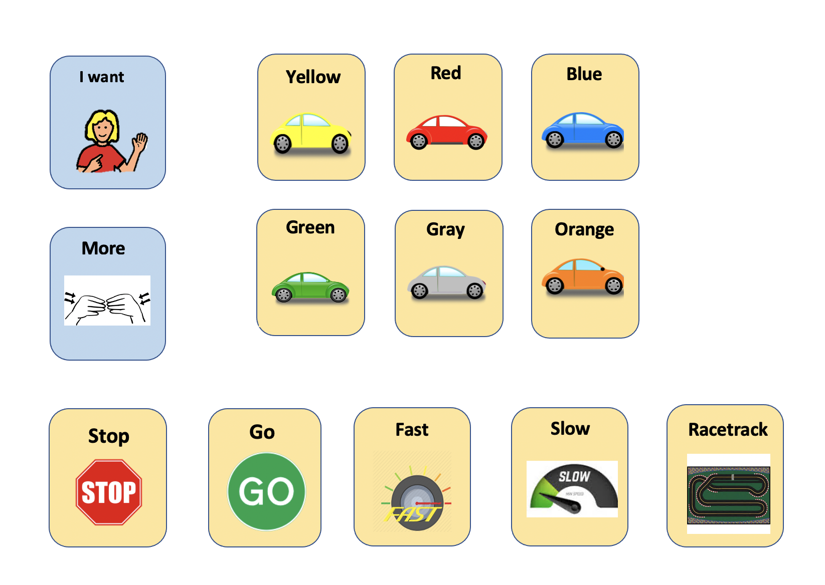 Racecar Low-Tech AAC Board image