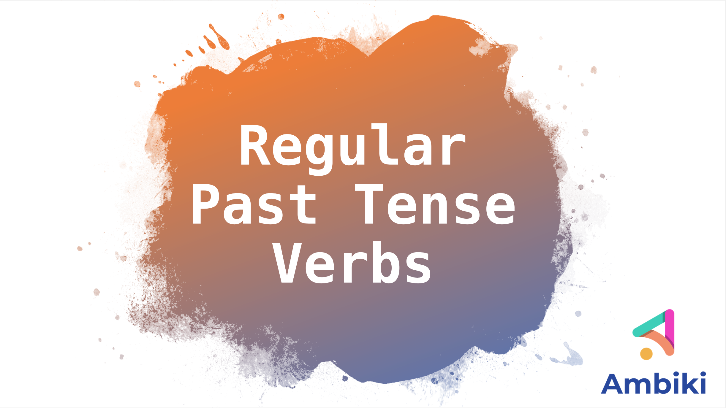 Regular Past Tense Verbs image