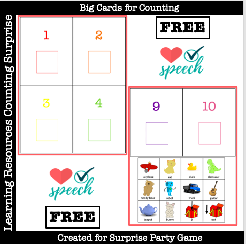 Counting Surprise Party Big Cards image