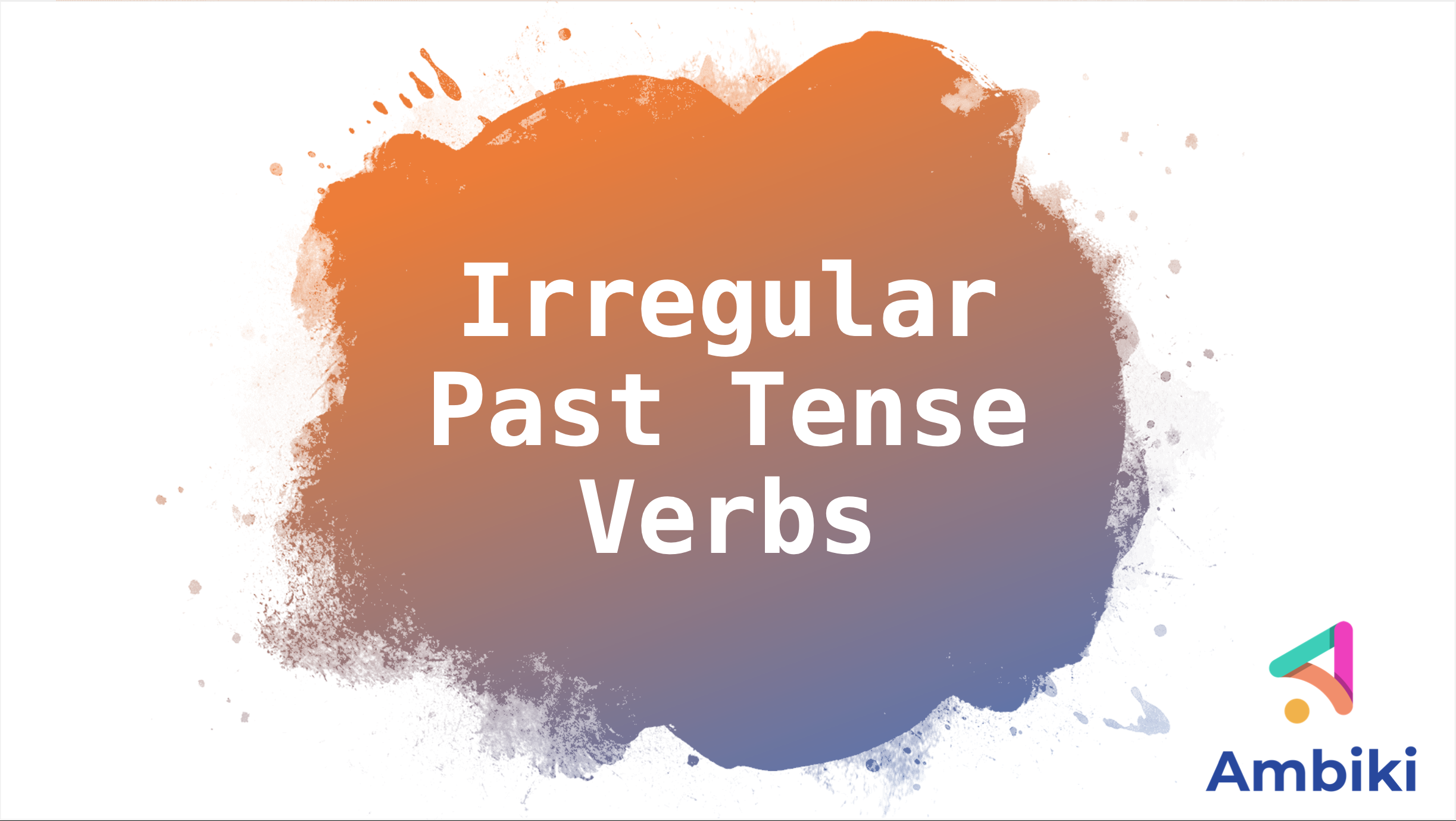 Irregular Past Tense Verbs image