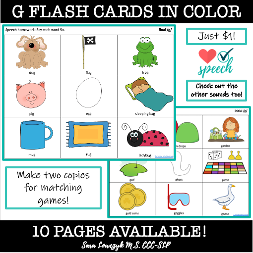 Articulation G Flash Cards: All Positions, image
