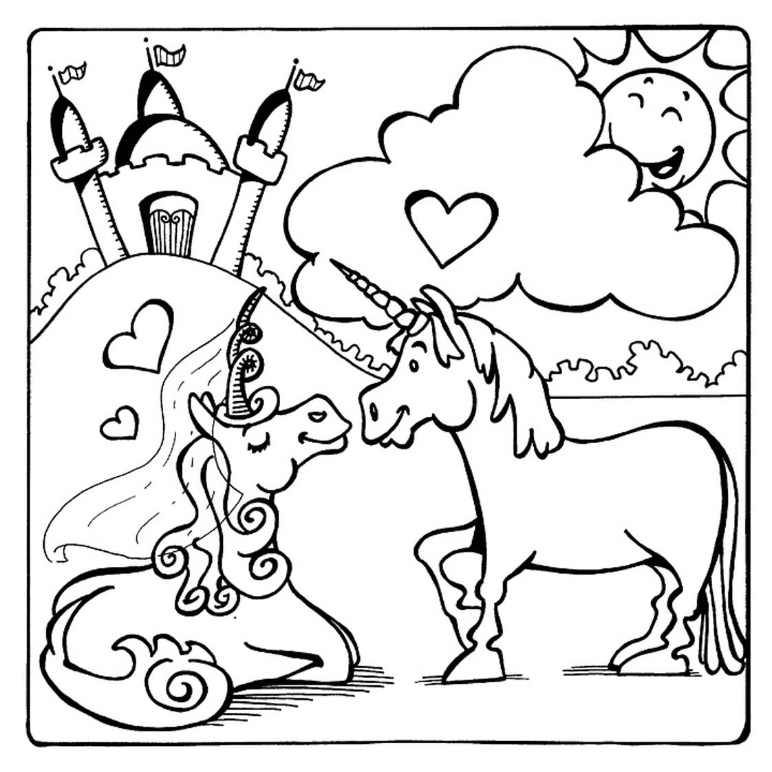 Following Directions With Visual Supports - A Unicorn and Castle Activity image