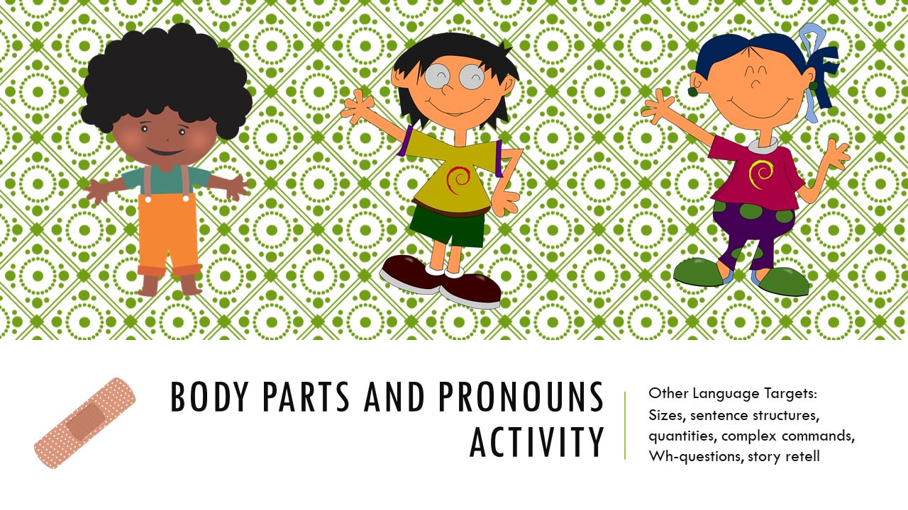 Body Parts, Pronouns and Other Language Activities image