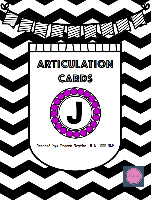 /j/ Articulation Cards image
