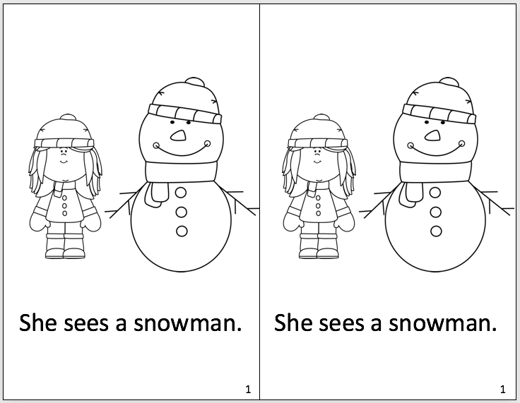 Winter Sight Words Coloring Book image
