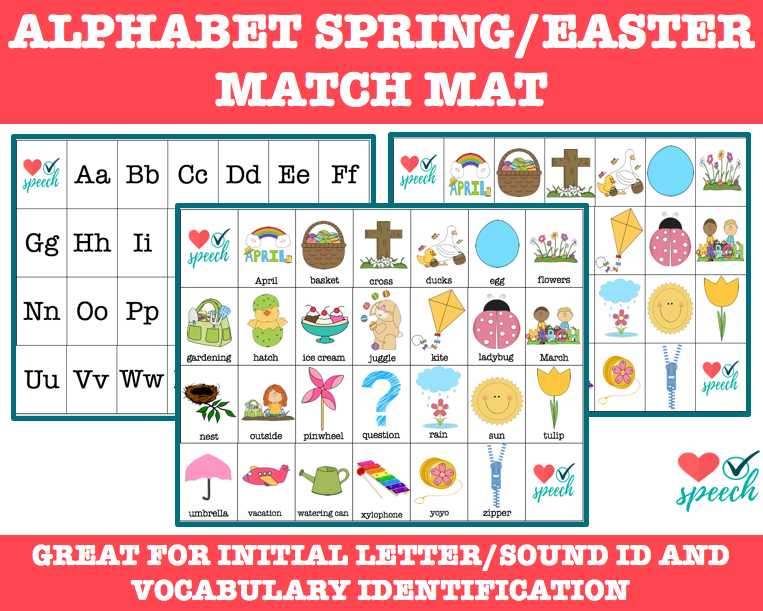 Alphabet Spring/Easter Match Mat image