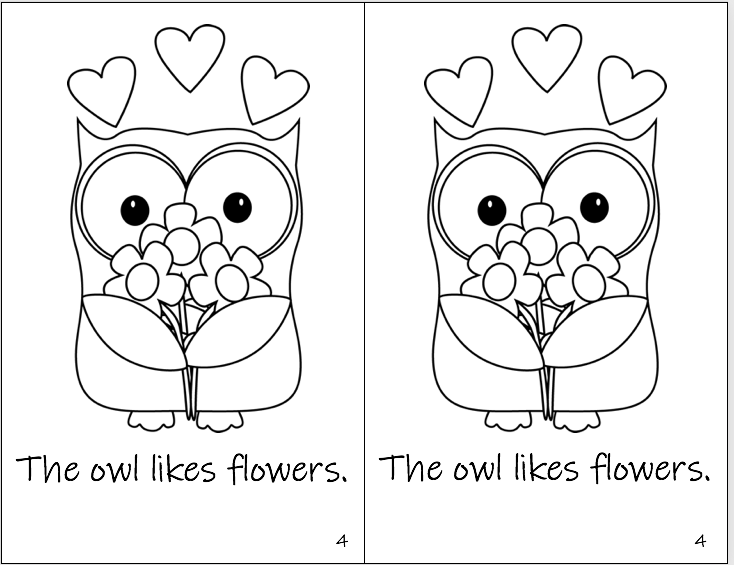 Valentine’s Day Sight Word Coloring Book image