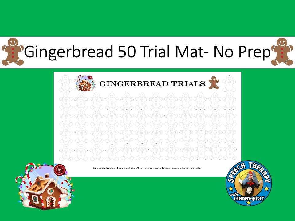 Gingerbread Men 50 Trial Mat, Coloring image