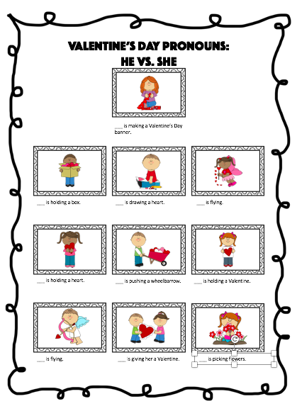 Valentine’s Pronouns He Vs. She image