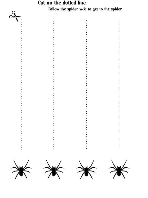 Pre Writing Cutting - Spider Web image