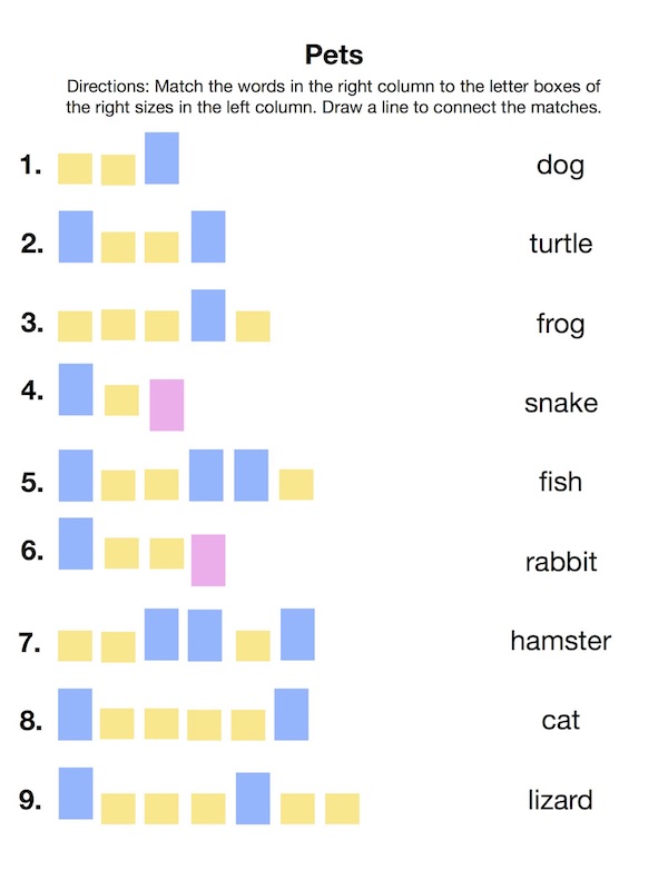Letter Box Matching - Pets image