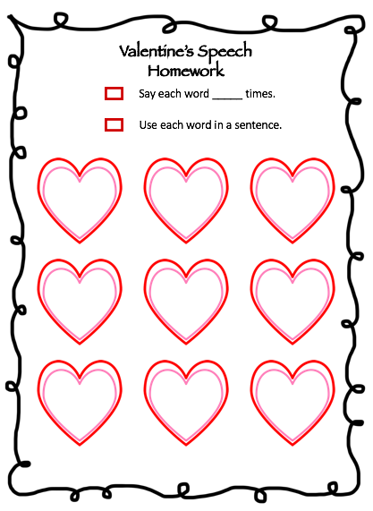 Valentine’s Speech Homework image