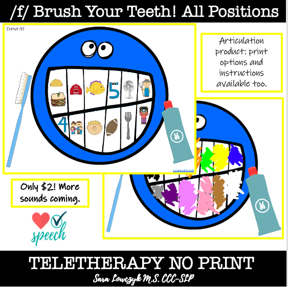 /f/ Brush Your Teeth Activity All Positions image