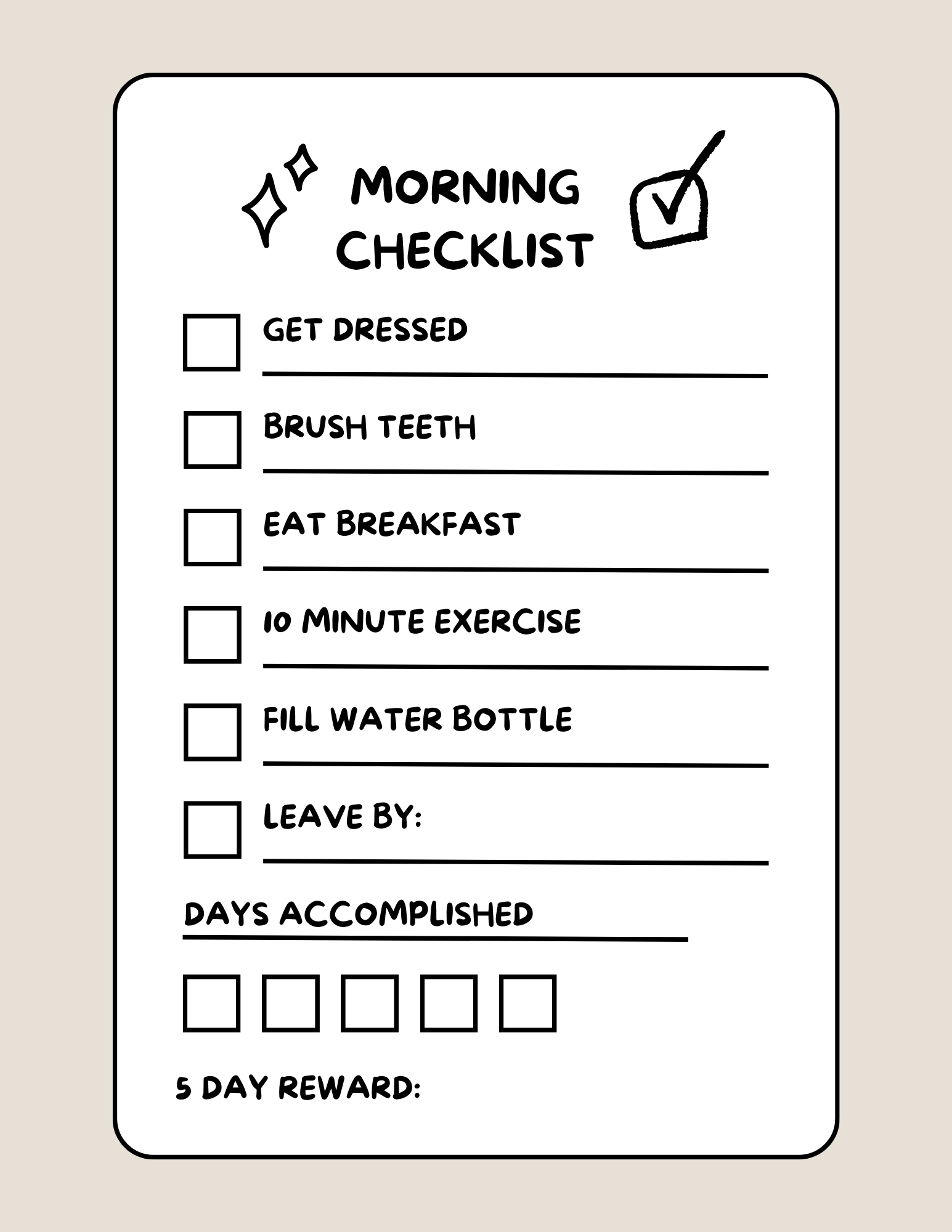 Morning Routine Checklist image