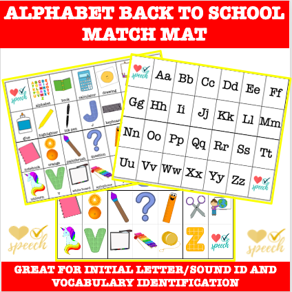 Alphabet Match Mat Back to School Activity image