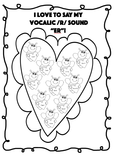 Valentine’s Articulation Vocalic /r/ Sounds image