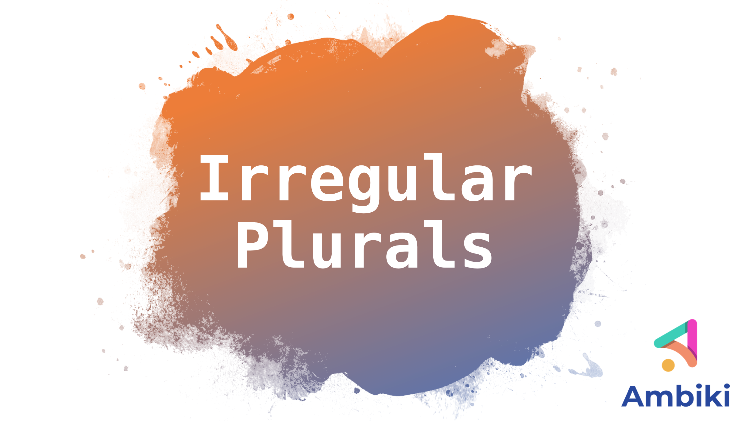 Irregular Plurals image