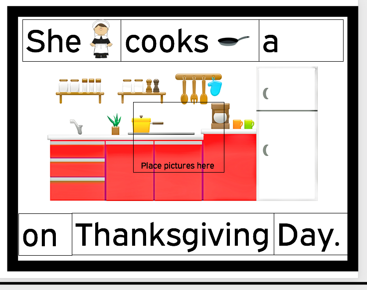 Thanksgiving Sentence Strip image