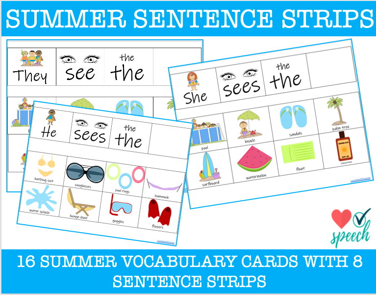 Summer Sentence Strips image