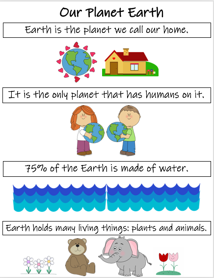 Our Planet Earth-- Short Fact Sheet image