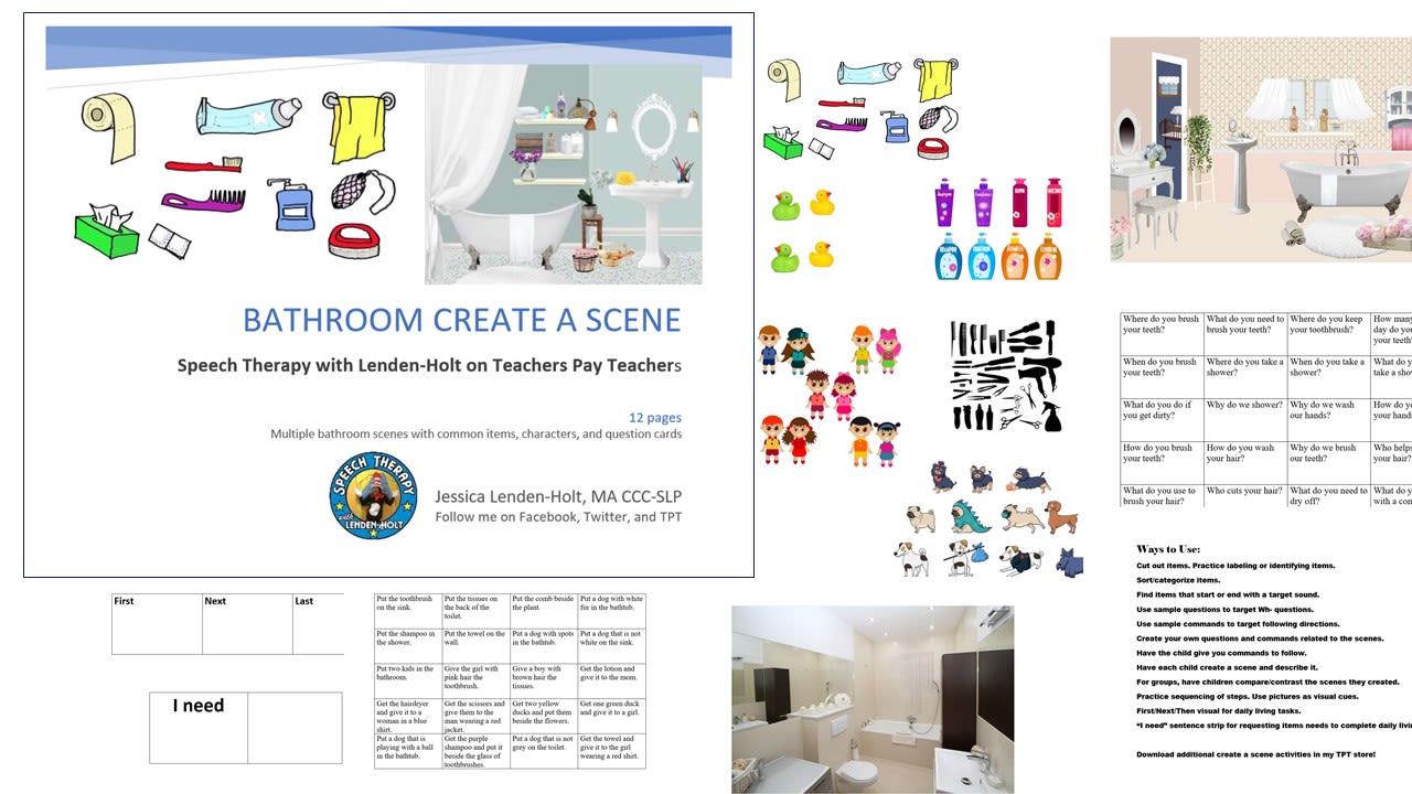 Bathroom Items/Create a Scene Activity image