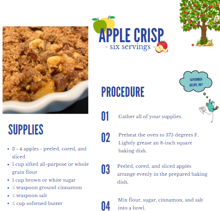 September Recipe Apple Crisp With Slides image