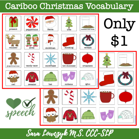 Christmas Vocabulary Cariboo Cards image