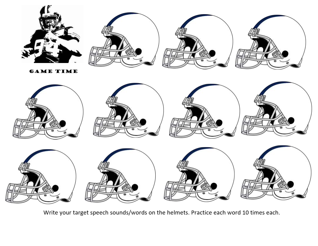 Game Day Speech Football Helmets image