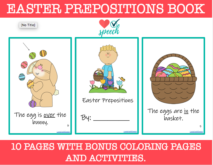 Preposition Book For Easter In Color image