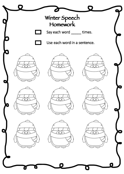 Winter Penguin Speech Homework image