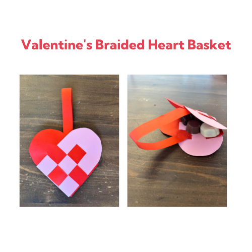 Valentine's Braided Heart Basket image