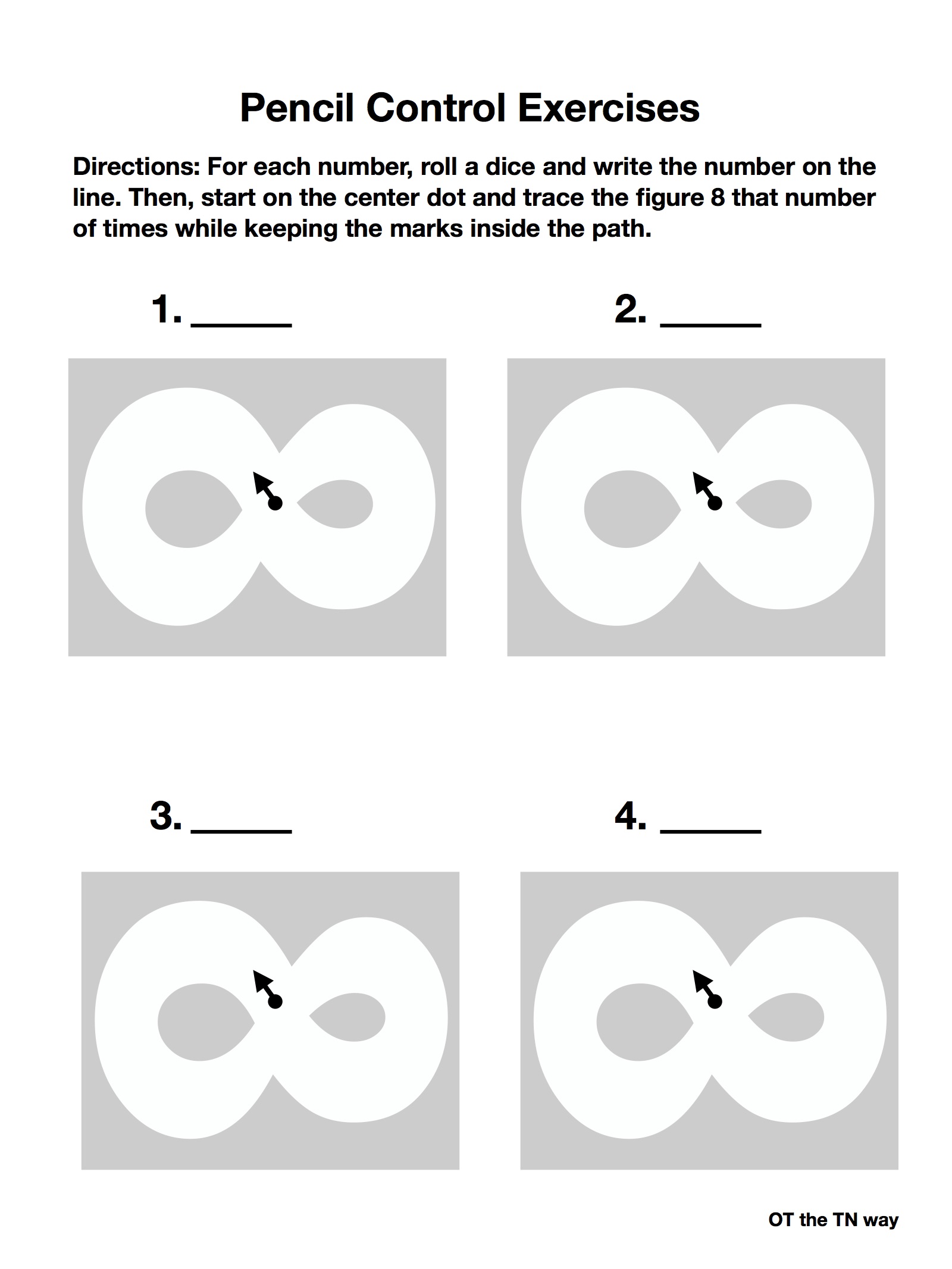 Pencil Control Exercises-Figure 8 image