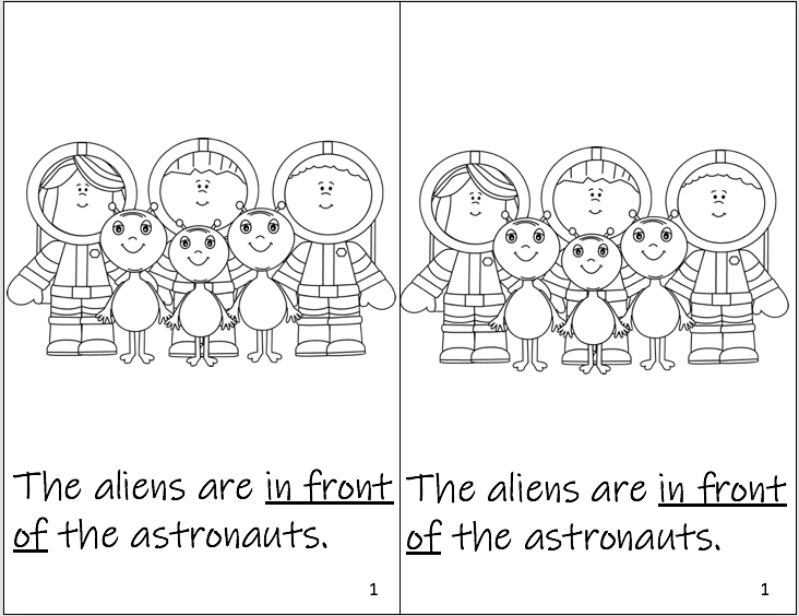 Space Preposition Coloring Book image