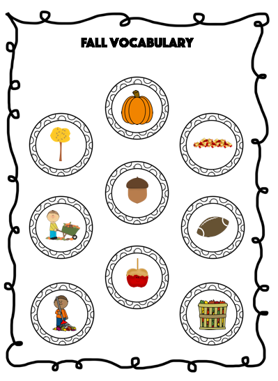 Fall Vocabulary image