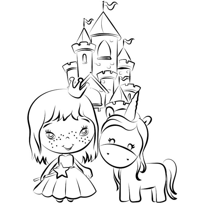 Following Directions With Visual Supports - A Princess, Unicorn and Castle Activity image