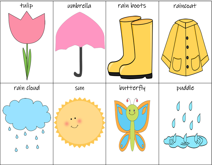 Vocabulary Cards For Spring/Easter Matching/Go Fish Games image