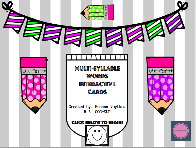 Multi-Syllable Words Interactive PDF Cards image