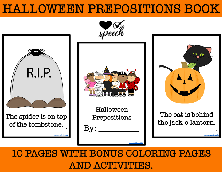 Preposition Book For Halloween In Color image