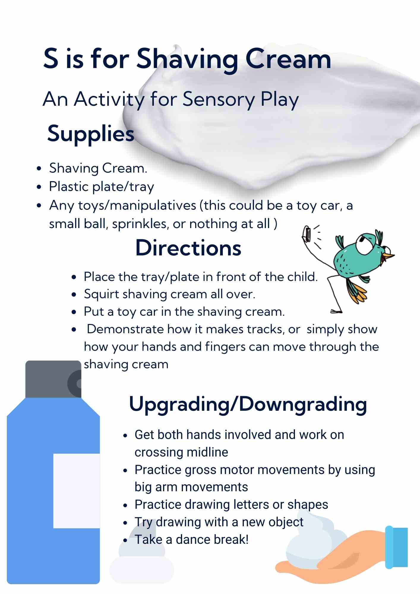 S is For Shaving Cream - A Sensory Activity image