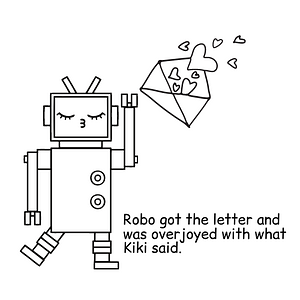 Ambiki - Kiki sends a letter to Robo - promo image