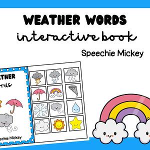 Ambiki - Weather Words Interactive Book