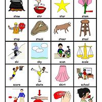 Mixed /s/ Blend Picture Word List image 1