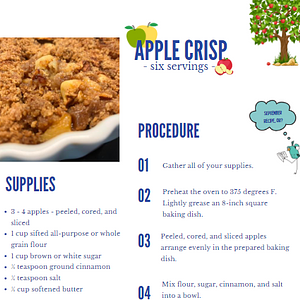 Ambiki - AppleApple Crisp Recipe with Slides